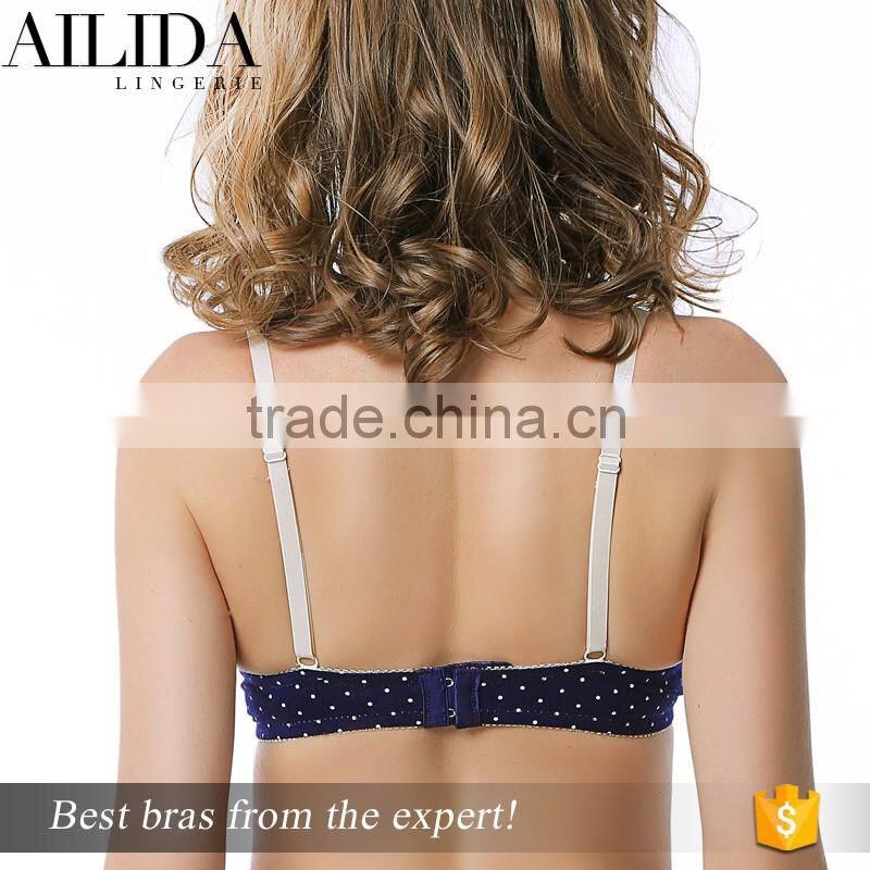 Polka Dots Detailed Factory Price Fitness Stylish Sexy Bra