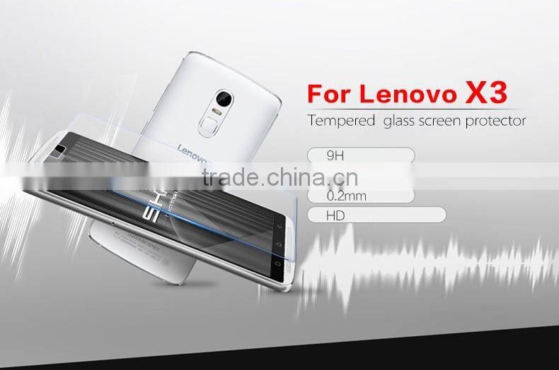 Promotion Arc Edge Anti Fingerprint 9H 0.2MM Tempered Glass Screen Protective Film For Lenovo X3 Glass Film