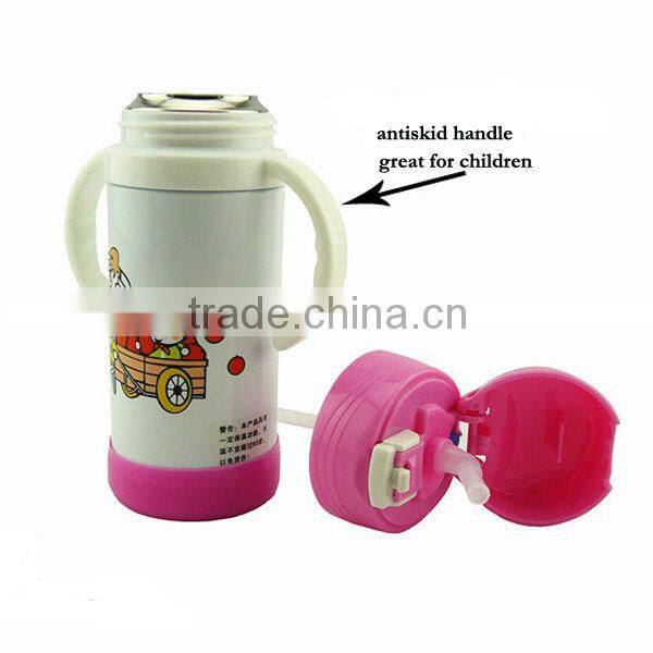 Children water vacuum bottle with handle