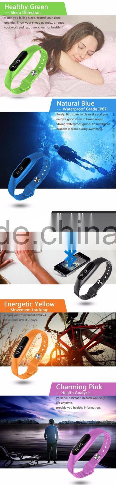 Mindary smart wristband bluetooth with OLED Touch Screen Waterproof IP67 e06 smart bracelet