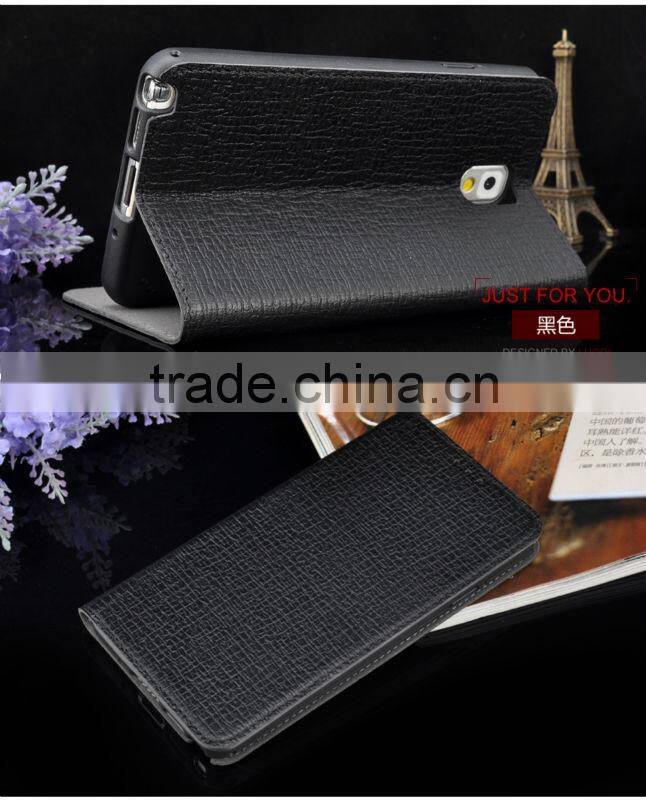 wholesale genuine leather case for samsung note 3/ case for cell phone
