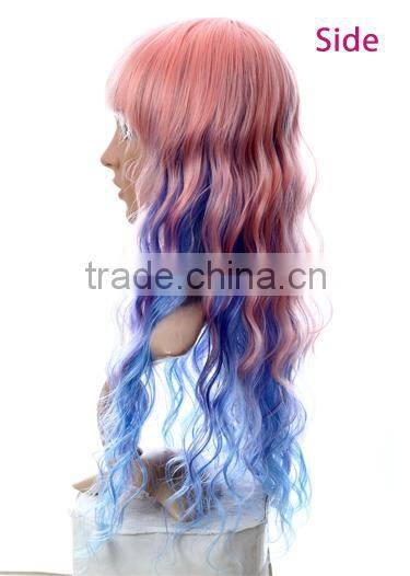 New design fashion red blond brown box braid wig synthetic sew in hair wig