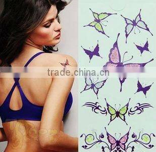 Promotional body tatoo sticker with flowers
