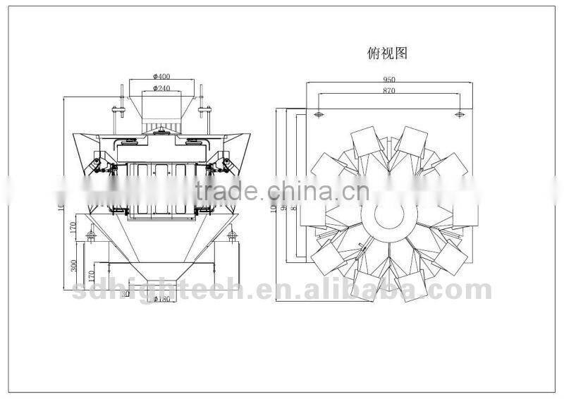 Preserved fruit multihead combination weigher