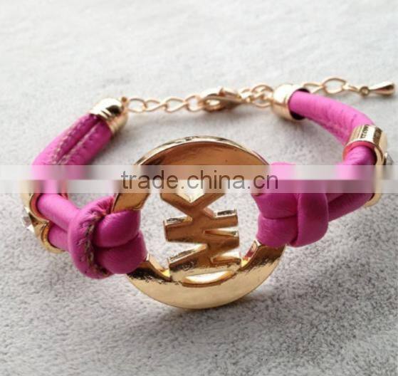 fashion vintage Pu leather lady leather bracelet wholesale