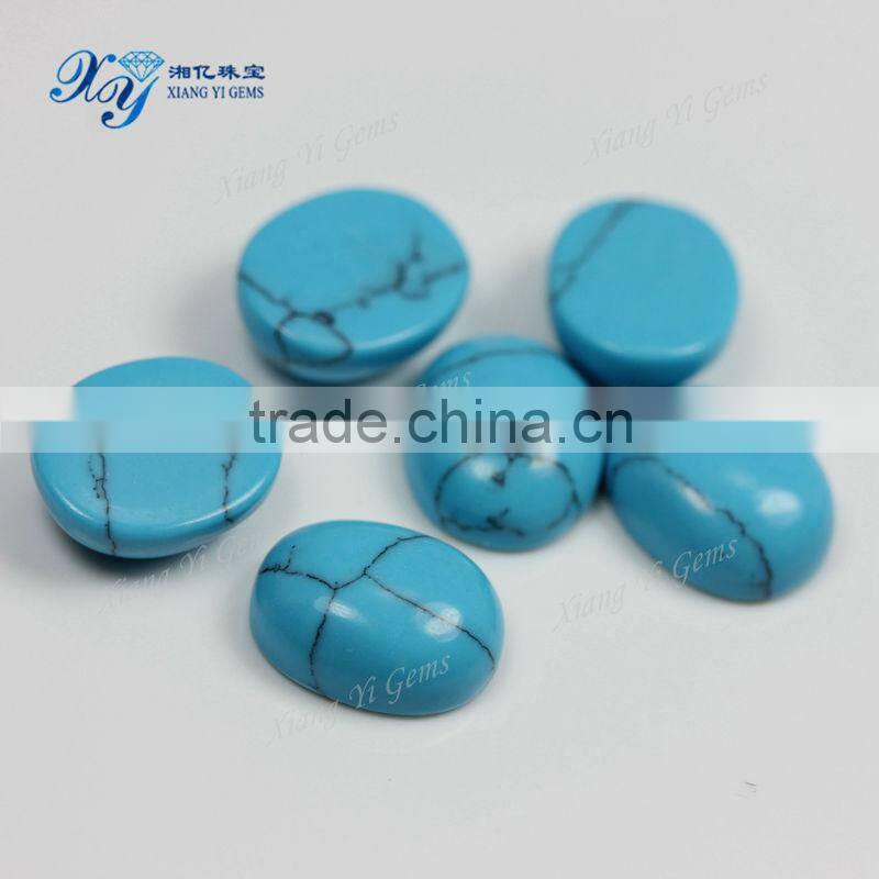 9x11mm cheap gemstones oval shape cheap blue stone turquoise conchos