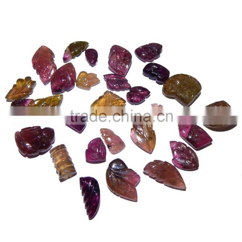 Natural Multi Tourmaline Carving Amazing AAA Color & Good Quality