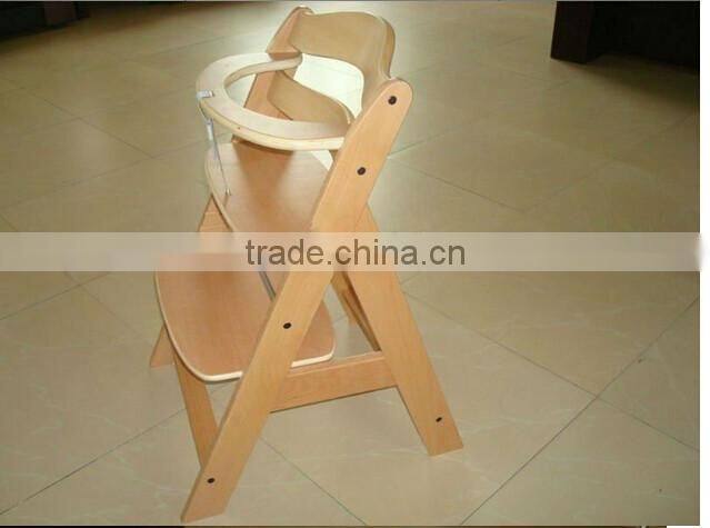Wooden baby high chair