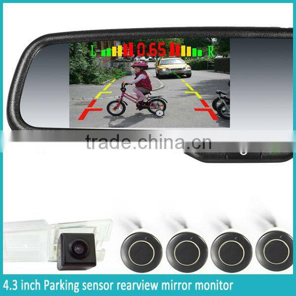 reverse parking sensor rear view mirror germid with back camera display monitor