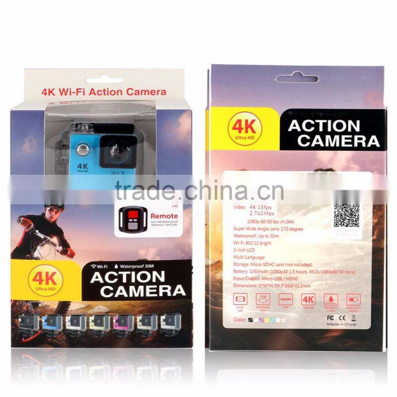 EKEN H9R 170 Degree Wide Angle 4K Ultra HD WiFi Action Camera Sport Cam 2.0 inch Screen with 2.4G Remote Controller