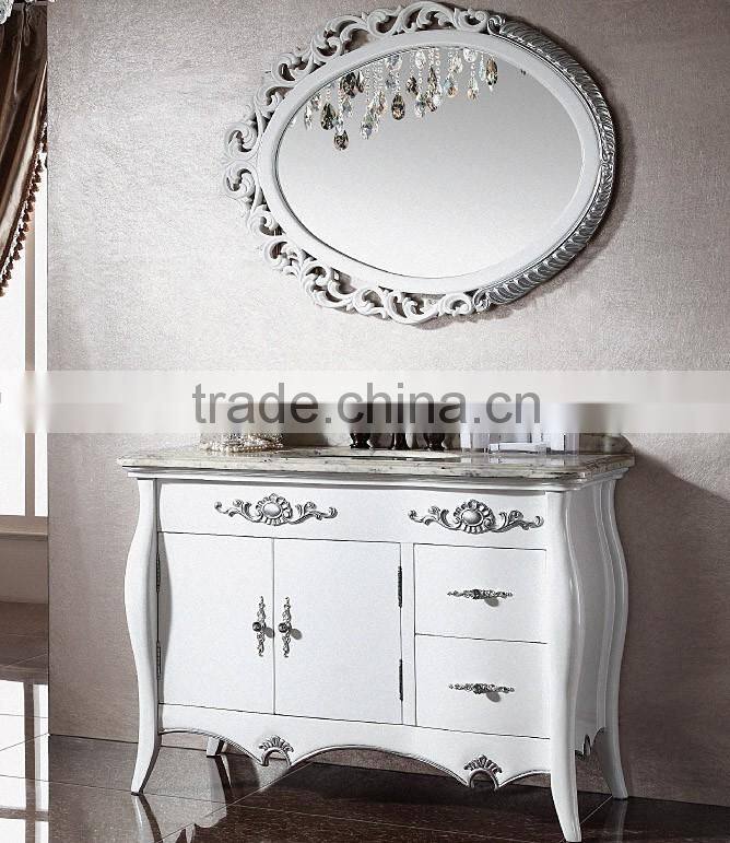 WTS3222 Classic Hotel Bathroom Furniture, Antique Wooden Bathroom Cabinet