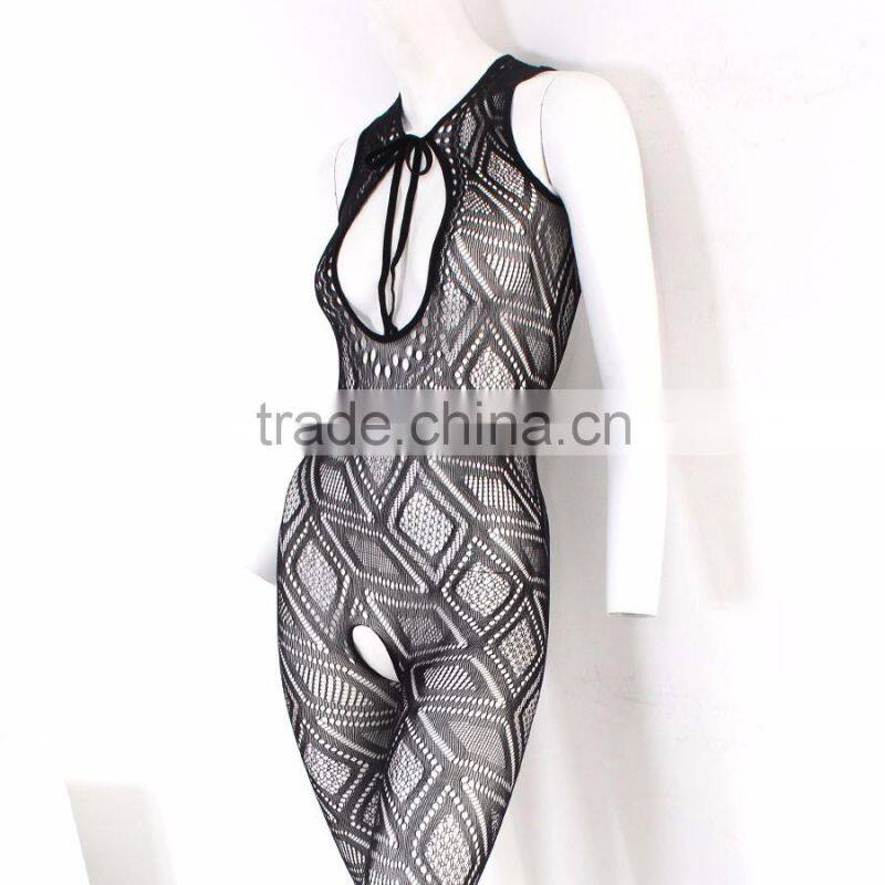 Keyhole Front Seamless Diamond Pattern Sexy Mature Underwear