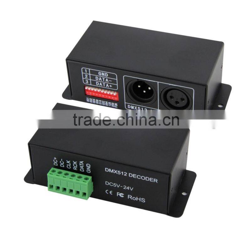 BC-802-8806 DC12V-DC24V DMX 512 Decoder for IC LPD8803 LPD8806