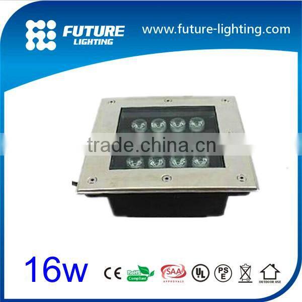 Edision chip DC12/24V inout voltage 16w high power aquare shape underground lighting