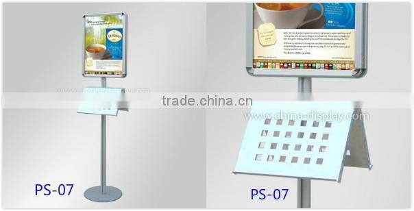 Floor standing aluminum poster stand with 3 A3 poster