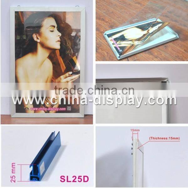 2016 Expo hot selling aluminium frame backlit film led snap frame light box signs