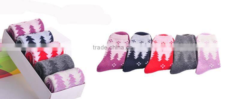 16PKSK01 winter warm multi solid colour cashmere sock