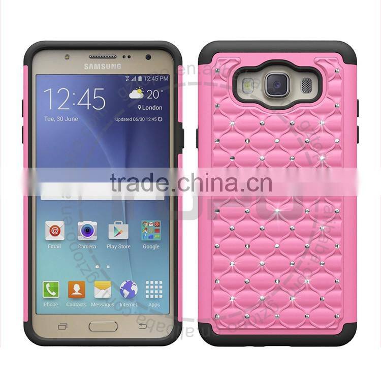 Bling Diamond Phone Case Combo Sky Star PC Silicone Case for Samsung galaxy J7 J710