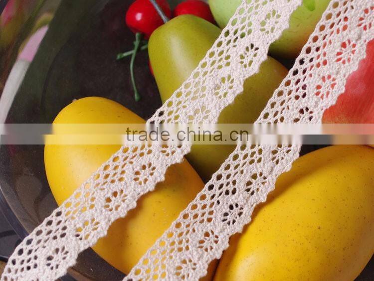 2016 purple african guipure Cotton ribbon trim crochet accessories lace c250105