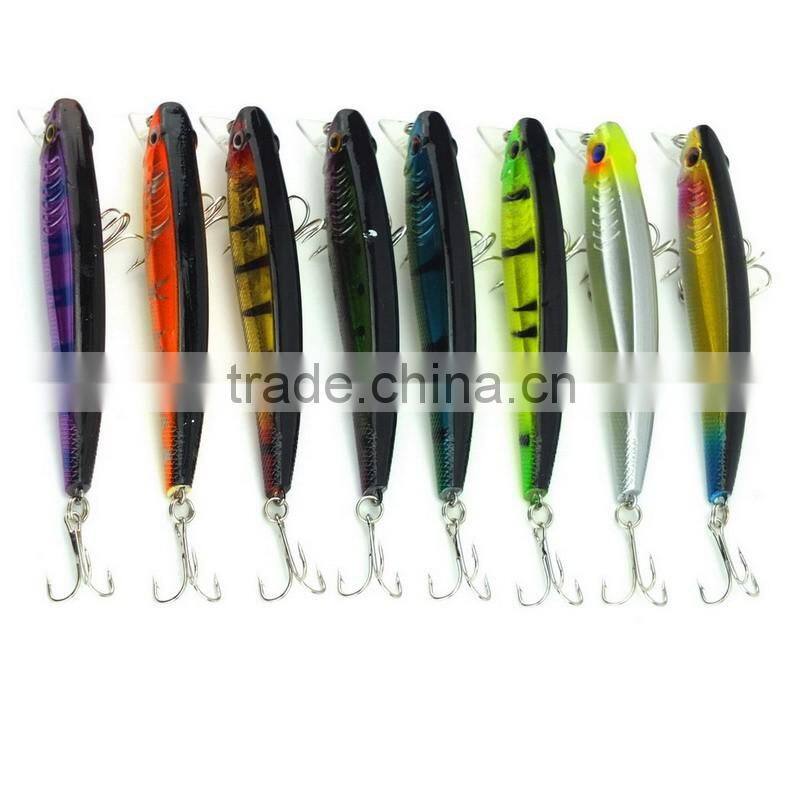Plastiic Minnow Fishing Lures with 8 colors 9.5cm-3.74"/10.24g-0.36oz Fishing Tackle Bass Baits