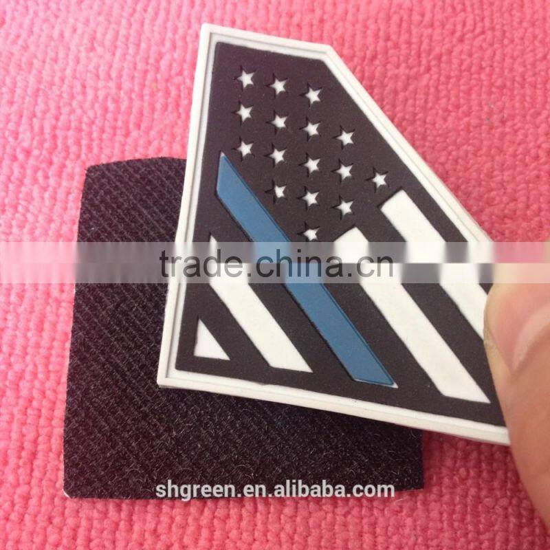 Colorful brand name rubber label,die cut PVC rubber patch for bags