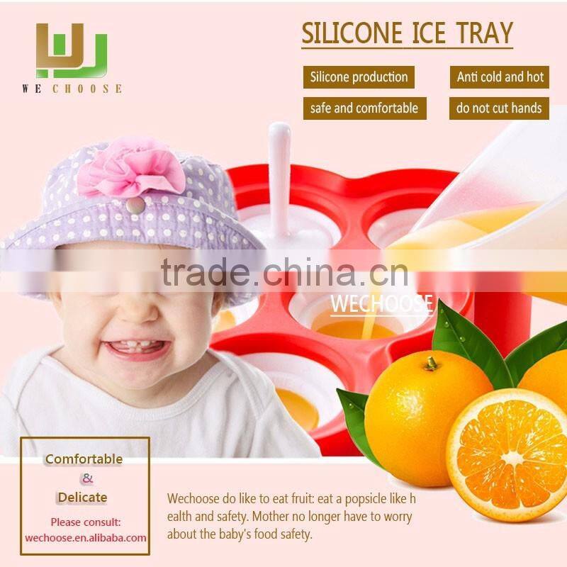 Wholesale great varieties silicone ice cream mold ice pop mold China custom Attractive and Durable silicone ice cube tray