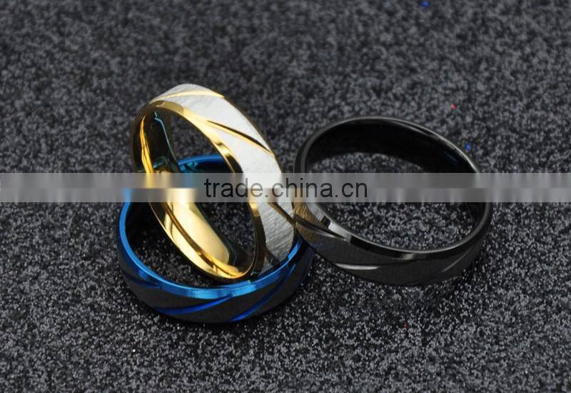 high polished plated rings 3 colors mens rings simple stainless steel fashion rings jewelry