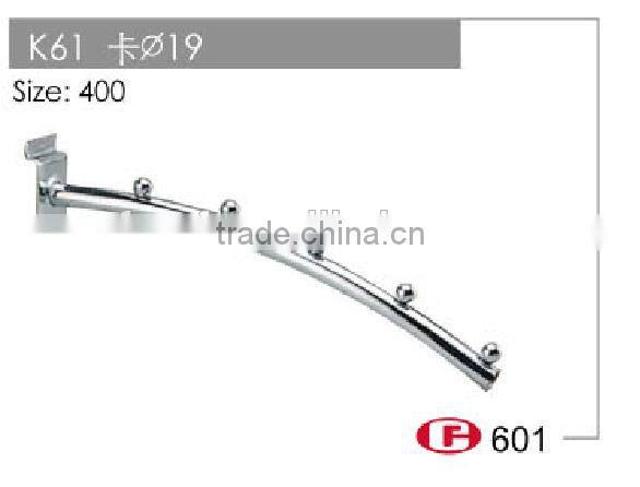 Shop Use Fashion style chrome waterfall metal display slatwall hooks K61