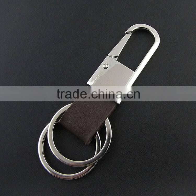 Handmade Leather Car Key Buckle Alloy Metal Key Ring Chain Motor Keychain Cute Gift