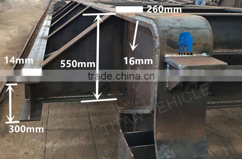 TITAN Best selling Tri-axle 60 ton Used Low Bed Trailer for Excavator Transport