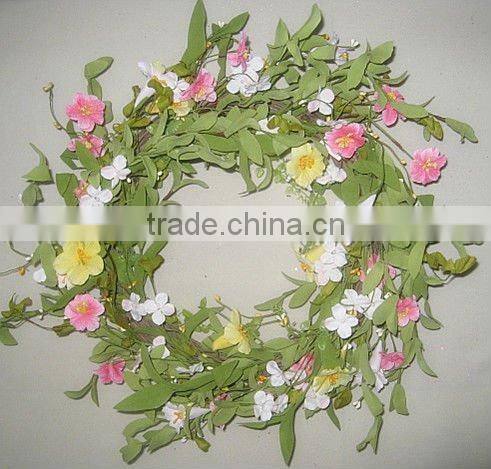Fantastic Artficial Fabric Flowers Wreaths for Home Decorations
