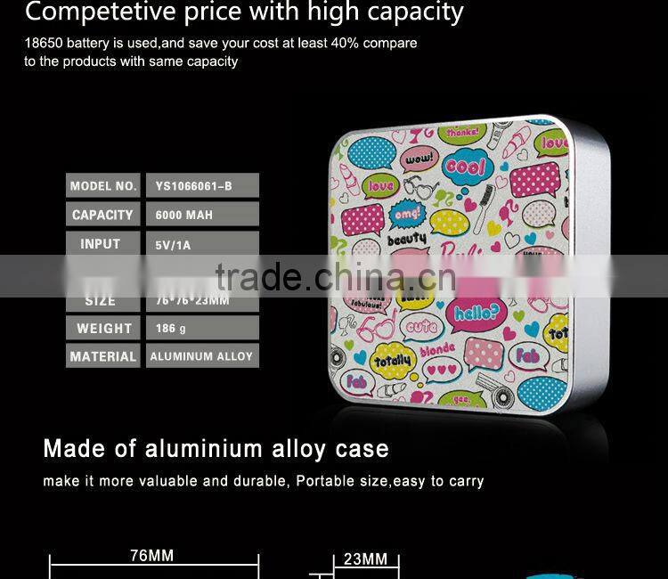 romantic spring life sunshine design power bank/mobile power bank charger for phones