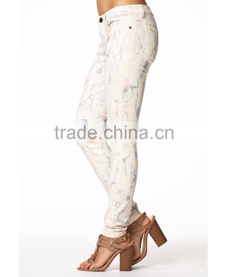 Top quality Abstract women Skinny Jeans pants (LOTX158)