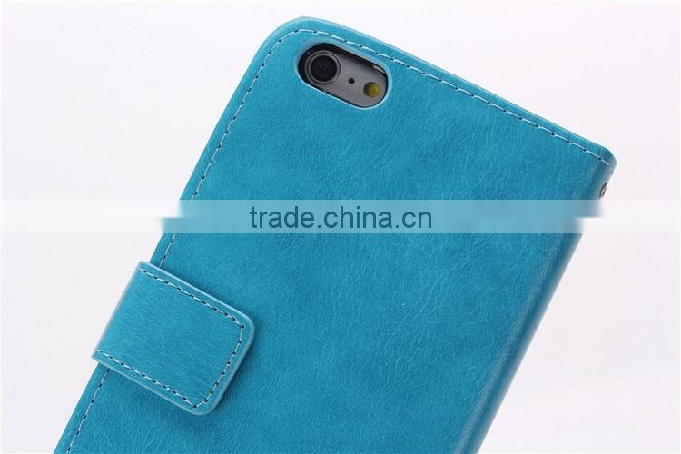 2 in 1 high quality PU magnet case for iphone6/6s with 3 card slots wallet case for mobilephone