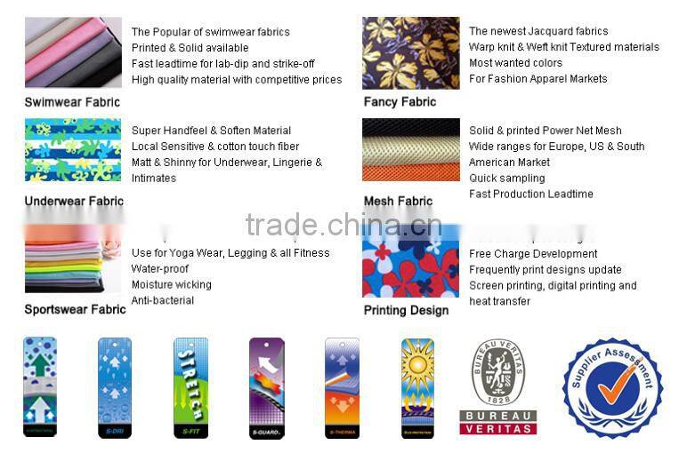 100 polyester tricot fabric Spandex Digital Printed Swimwear Bikini fabric