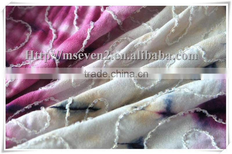 Wholesale Washable upholstery home textile fabric with beads