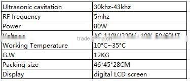 Beauty salon equipment rf cavitation vacuum slimming