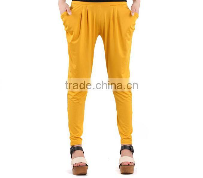Wholesale Candy Color Fashion Ice Silk Harem Pants Loose Long leggings Pants
