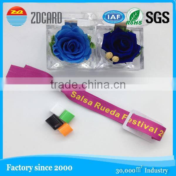 disposable programable ntag203 woven nfc rfid bracelet for event