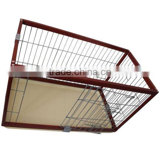 Indoor Wooden Wood Dog Pet Cage Kennel Metal Fence Foldable Puppy Crate Carrier
