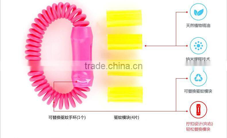 extension-type bracelet mosquito repellent--rose pink