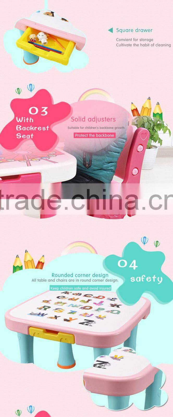 kids cartoon study table and chair kids study table chair