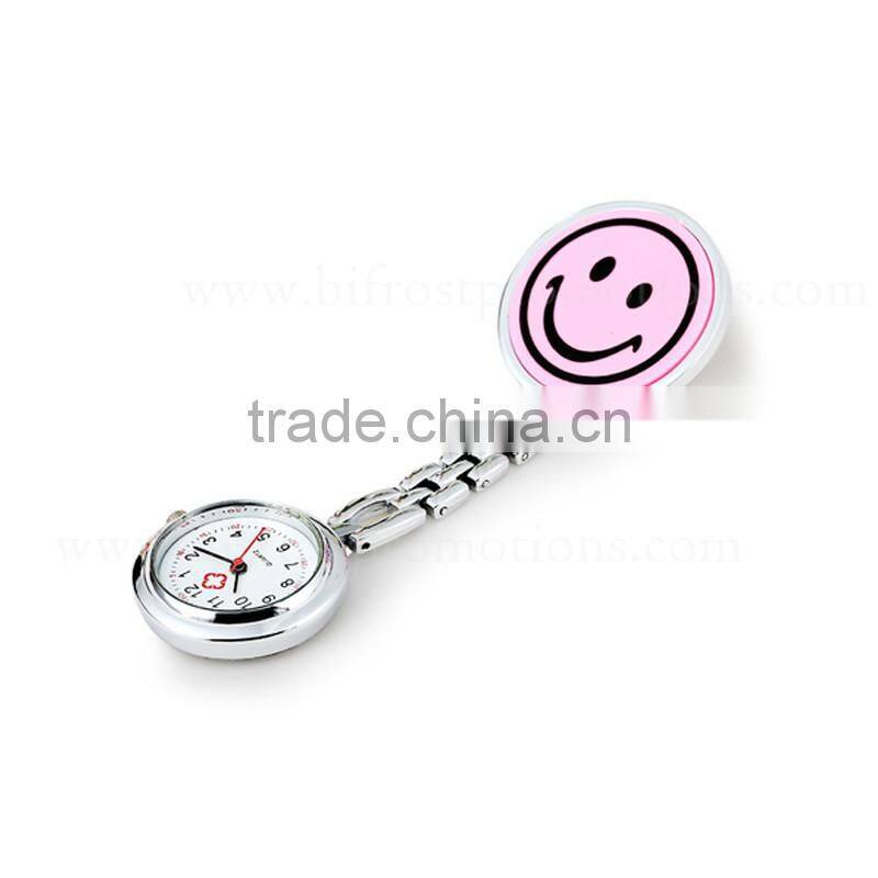 Smile Shaped Promotions Gift Brooch Nurse Watch