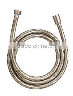 brushed-nickel extensible double lock shower hose/ACS approved