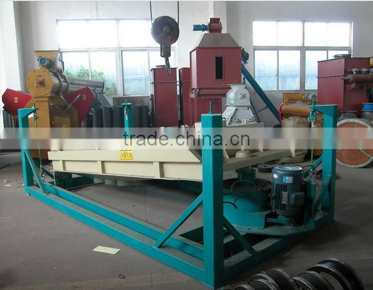 Rotary sizing screen for feed machine line