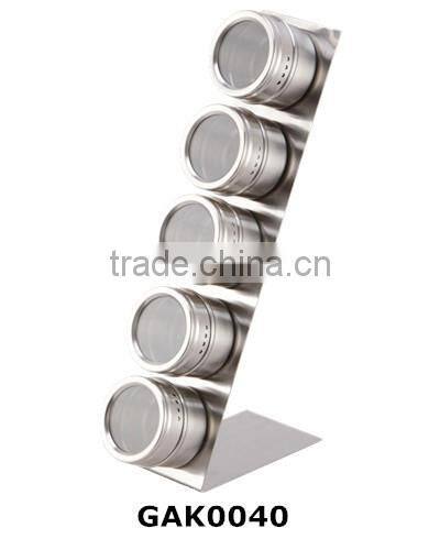 7pc Kitchen Stainless Steel Magnetic Seasoning Jar Set