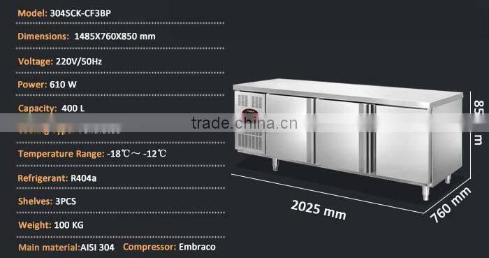 304 Stainless Steel Blast Chiller Restaurant
