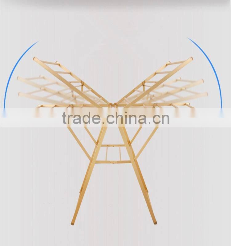 X-type circle tube retractable rotating clothes-horse clothes rack