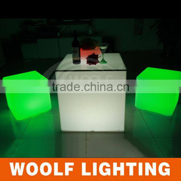 Colors Change led ktv party Furniture modern dinner cute led dinner table