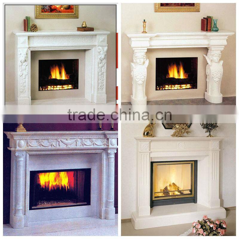 White Carrara Marble Fireplace